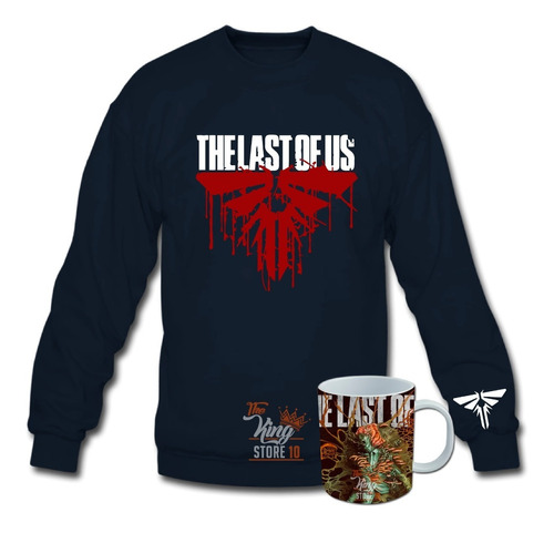 Poleron Polo + Taza, Series, The Last Of Us, Logo Sangriento, Gamer, Virus, Cordyceps / The King Store 10