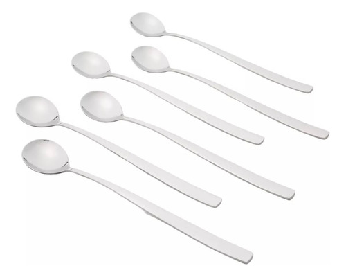 Set 6 Cucharas Para Helados Acero Inoxidable 20 Cm