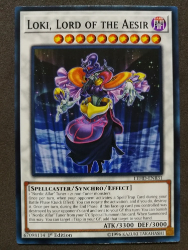 Yugioh Thor, Loki Y Odin Lord Of The Aesir (comun)