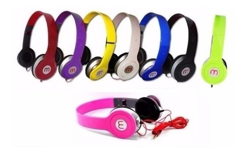 Fone Ouvido Mex Com Microfone Headphone Celular Smartphone Cor Azul