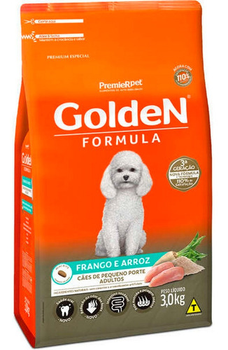 Ração Golden Formula Adultos Frango Mini Bits 3kg