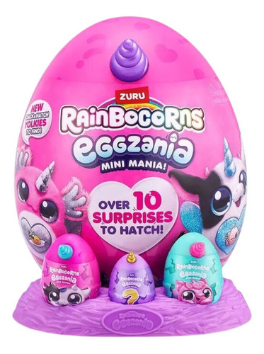 Rainbocorns Eggzania Mini Surprise Series 1 Fun Cor Rosa-chiclete