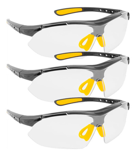 Kit 3 Óculos De Segurança Boxer Incolor Vonder