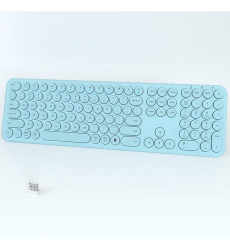 Teclado Bluetooth Silencioso - Teclado Inalámbrico Estético 