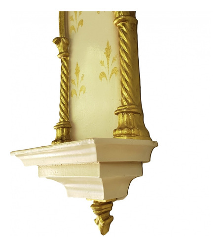 Imagem 5 de 6 de Peanha Oratório Gótico 45cm Dourado