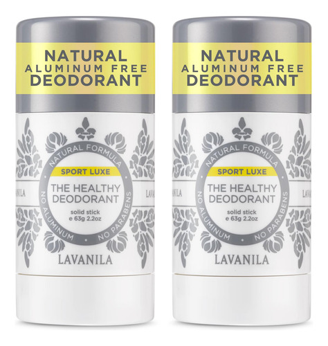 Desodorante Natural Vegano Sin Aluminio Paquete De 2 Fragancia