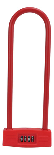 Grillete Largo Antirrobo Combinado En U Lock, Color Rojo