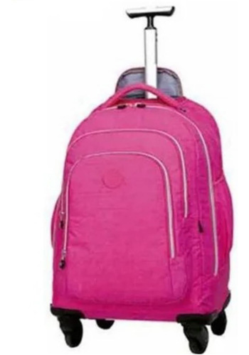 Mochila Rodinhas 360 Escolar Mochilete De Bordo Viagem Tm34 Cor Rosa-chiclete Desenho Do Tecido Tactel