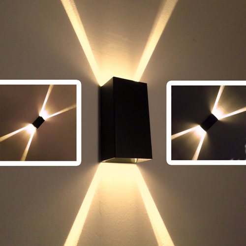 Luminaria Pared Interior Efecto Luz Equis Moderno Pack X7uni