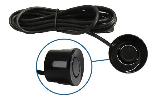 Sensor de aparcamiento negro con cápsula de 22 mm