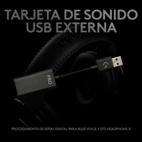 Imagen 7 de 10 de Diadema Gamer Profesional 7.1 Logitech G Pro X / Pc Ps5 Xbox