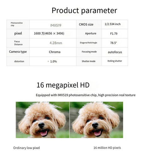 Cámara De 16mp Para Cámara Raspberry Pi5 Imx519 Autofocus