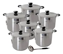 Comprar Ollas Grandes En Acero Quirurgico Valeska De 12 Pcs