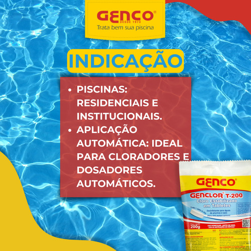 Kit 20 Cloro Tabletes Genclor T-200 Genco | Lojão Do Ferro