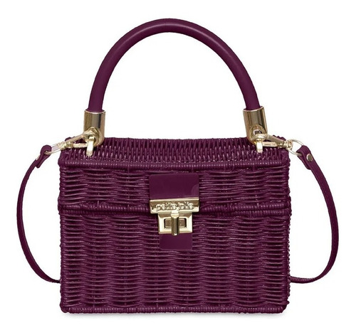 Imagem 1 de 4 de Bolsa Petite Jolie Bau Modelo Capri Lançamento Palha