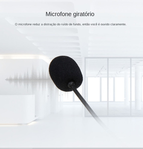 Fone De Ouvido Removíve C/ Microfone Usb Headset Call Center