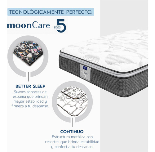 Colchón Restonic Individual Ortopédico + 2 Almohadas + Box