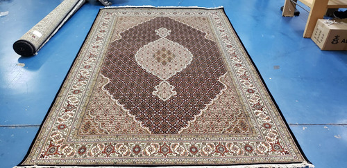 Tapete Artesanal Tabriz Mahi Black/cream 3.04x1.95m Ref79217