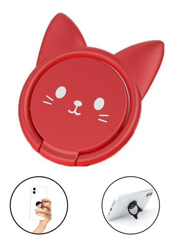 Soporte Sujetador Celular Anillo Holder Kawaii Base 360