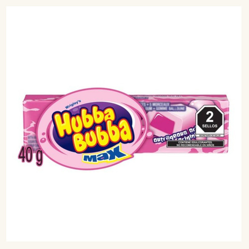 8 Pza Goma De Mascar Wrigleys Hubba Bubba Max Original 40 G