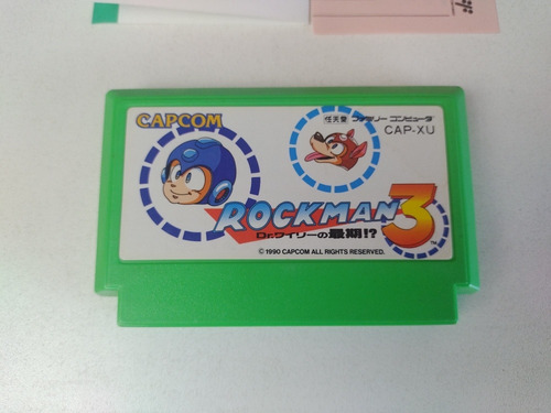 Rockman 3 Famicom - Mega Man 3 - Rock Man - Nes C/ Adaptador (Usado)