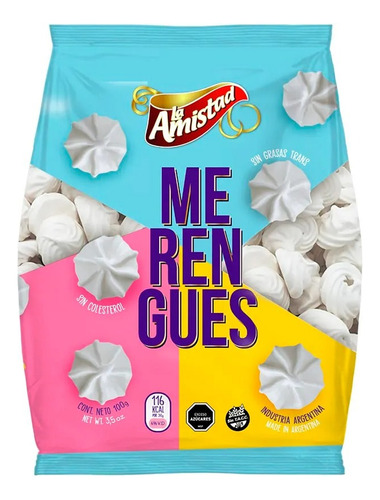 Merengues Mini Blanco Amistad Snack Dulce Sin Tacc 100gr
