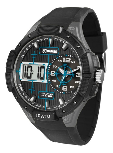 Relogio X-games Masculino Anadigi Xmppa220 Bxpx Preto Azul