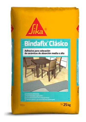 Bindafix Clásico Sika Adhesivo Para Ceramicas 25 Kg