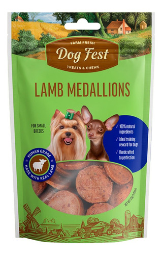 Snack Para Perro Dog Fest Medallones De Cordero 55gr