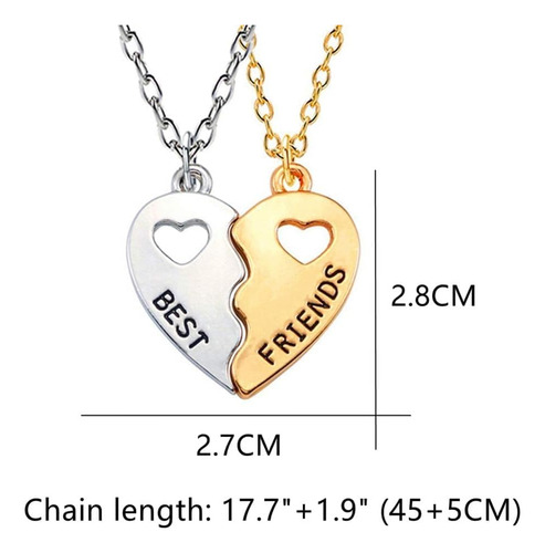 Collar Sivite Best Friends, 2 Piezas, Collar Con Colgante De