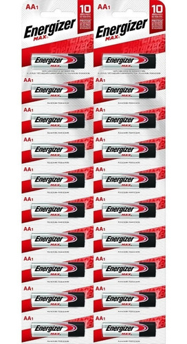 Pila Alcalina Aa Energizer Blister X 20 Unidades - Stg