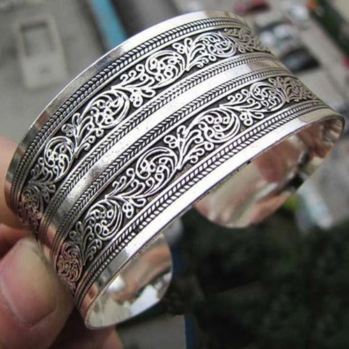 Zt Brazalete I Tibetan Con Tótem Del Tíbet, Pulsera Ancha