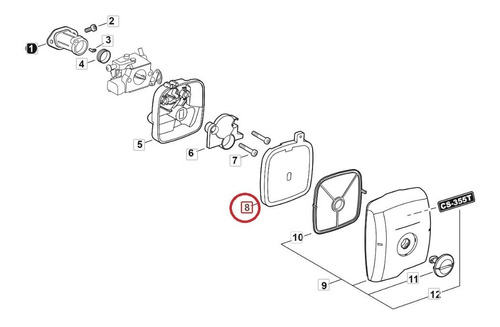 Filtro De Aire Para Motosierra Echo Cs-355 T Original