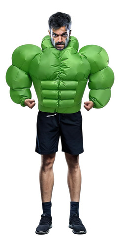 Lorvain Halloween Inflatable Green Muscle Suit For Cosplay, 