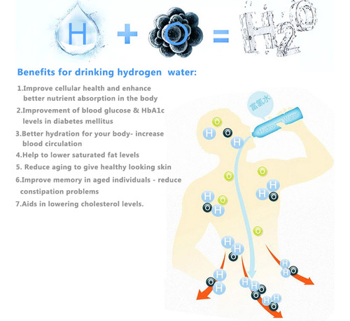 Botella Portátil Con Generador De Agua Rica Water