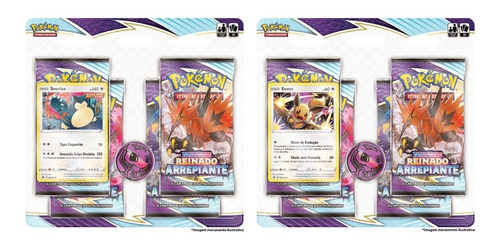 Blister Quadruplo Reinado Arrepiante Eevee + Snorlax - Ee6