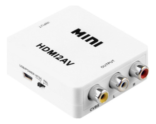 Adaptador Convertidor De Video Jsm Hd 1080p Hdmi A Av/cvbs