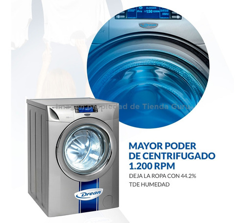 Imagen 4 de 9 de Lavarropas Drean Inverter Wifi 10kg 1200 Rpm Gris 10.12 Wcrg