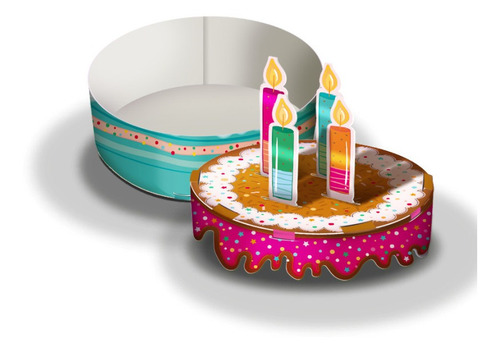 Caja Con Tapa Regalo Cumple Cartón Corazon Globo Arreglo Paz