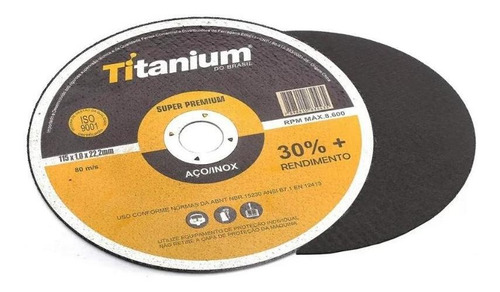 Imagem 2 de 4 de Disco De Corte Fino Inox 4.1/2 X 1,0 Esmerilhadeira 100 Pçs