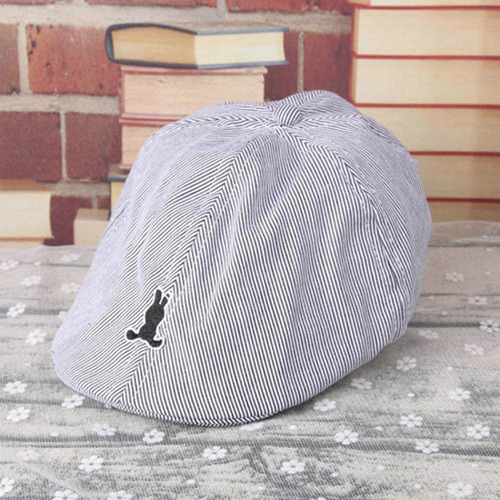 Gorra De Boina De Algodón A Rayas Para Bebés Y Niñas Newsboy