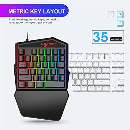 Imagen 7 de 8 de Teclado De 34 Teclas Para Videojuegos Para Una Mano