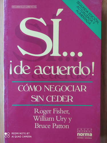 Si De Acuerdo / Como Negociar Sin Ceder - Fischer (a) 