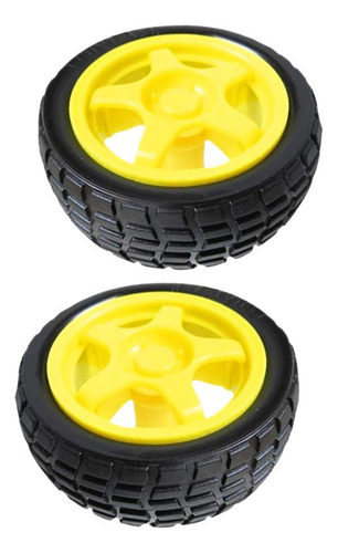 Rueda De Goma De 2 Piezas Para Modelo De Coche Robot