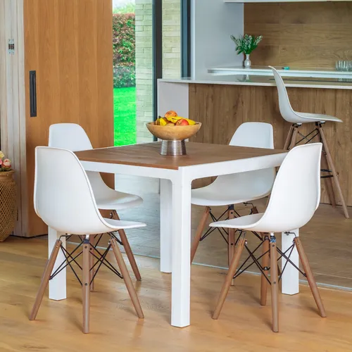 Juego De Comedor 4 Puestos Eiffel Marca Mq