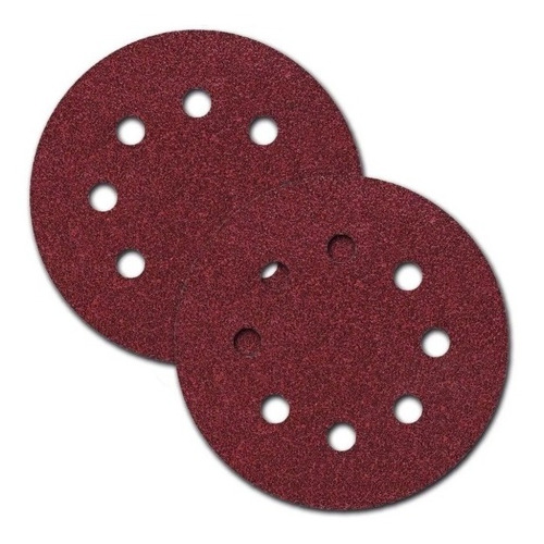 Imagen 3 de 10 de Lija Velcro 125mm 100 Uni Redonda Roto Orbital Discos Nopast