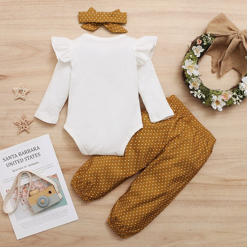 2 Piezas Conjunto Algodón Para Bebé De Verano Con Estampado Dorado Oscuro 0-3 M