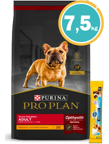 Imagen 1 de 7 de Ración Para Perro - Pro Plan Adulto Small 7,5 Kgs + Obsequio