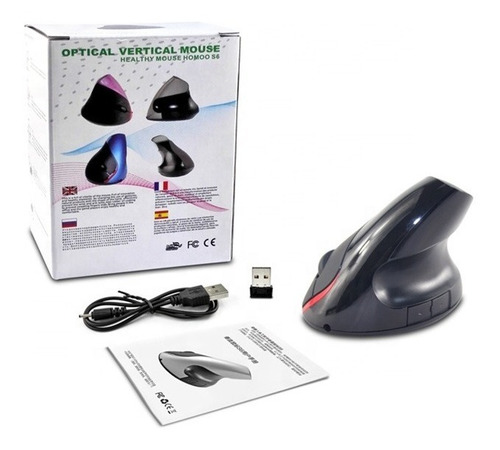 Imagen 4 de 5 de Mouse Óptico Ergonómico Vertical Inalambrico