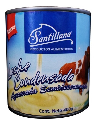 Leche Condensada Lata Santillana 400gr - Kg a $30